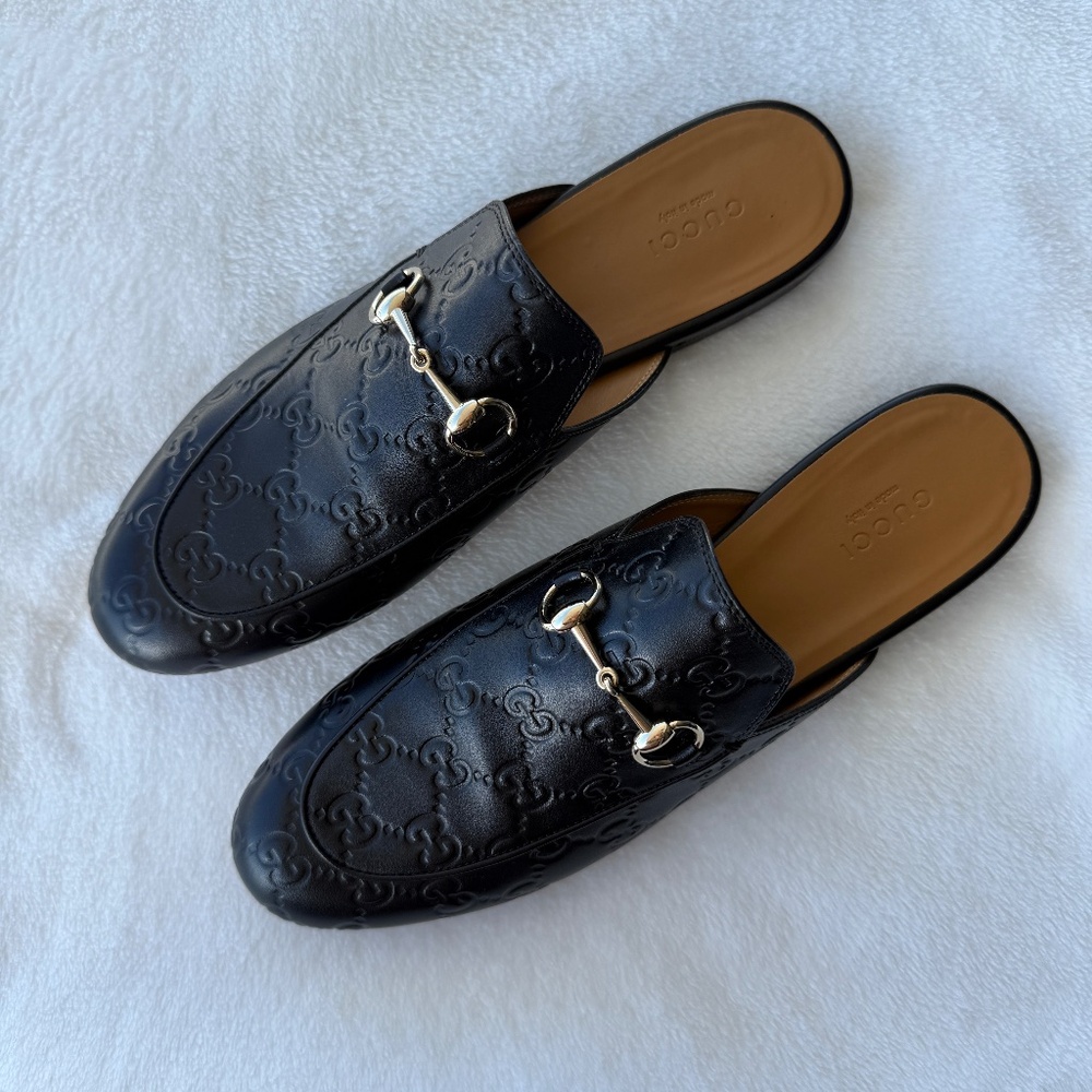 NEW GUCCI Princetown Mules SIZE 39.5 Fit For 9.5 US Slippers Loafers - Picture 3 of 5